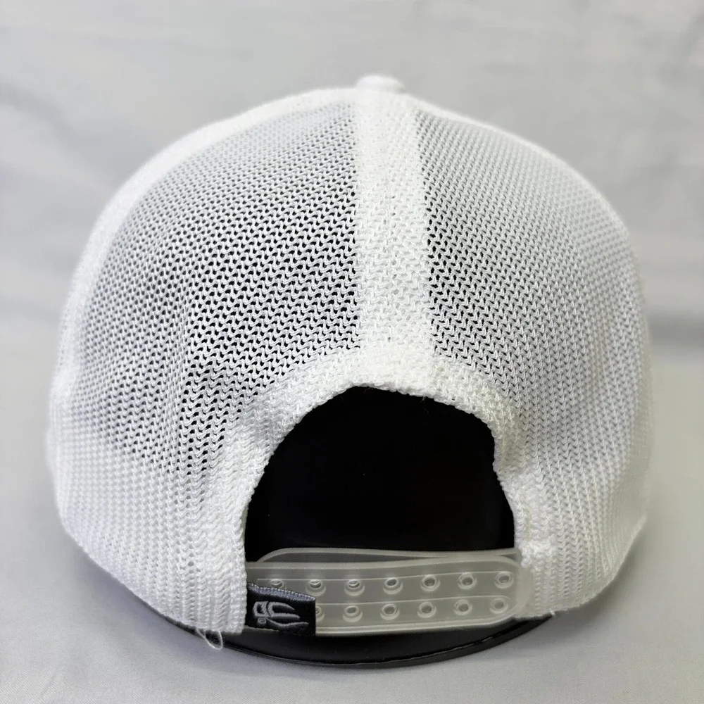 Outdoor Cap Trucker Hat Smash Unisex OSFM White Pink Embroidered Snapback